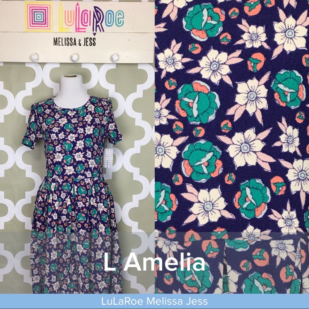 LuLaRoe Boutique Amelia Dress, Large